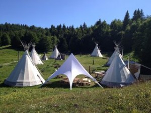 l'été au Village tipi 